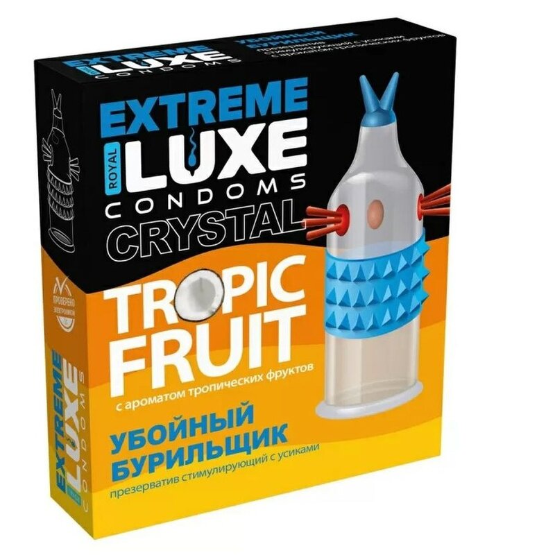 Презерватив Luxe extreme убойный бурильщик тропические фрукты 1 шт.