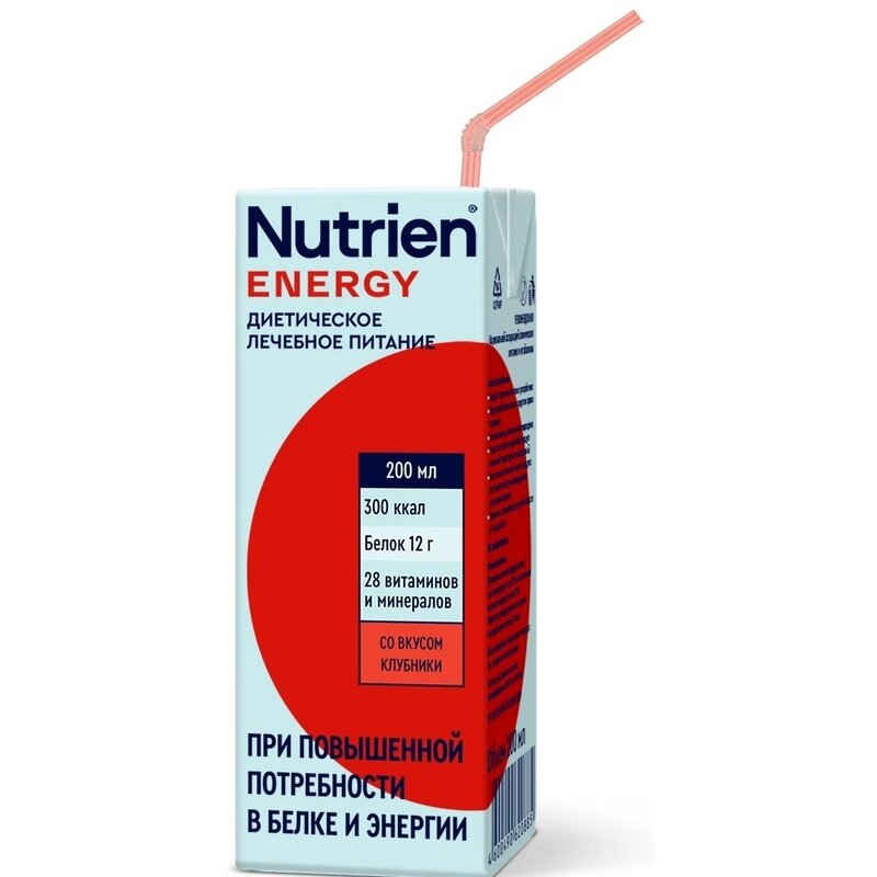 Диетическое лечебное питание Нутриэн Energy со вкусом клубники 200 мл