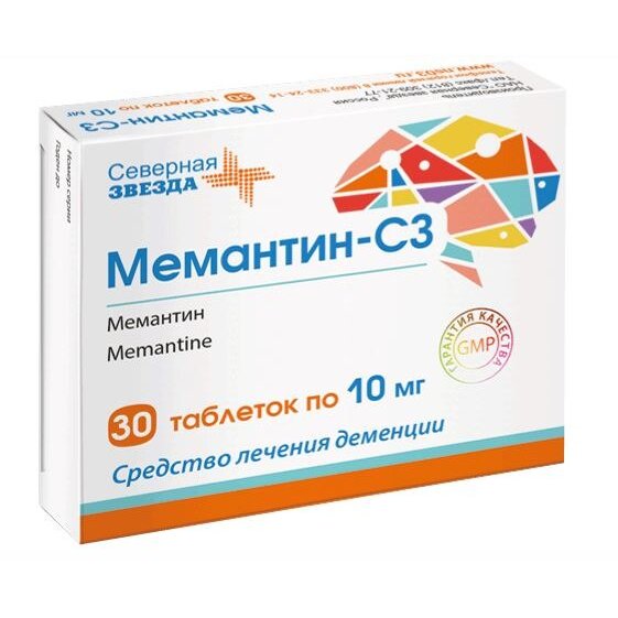 Мемантин-СЗ таблетки 10 мг 30 шт.