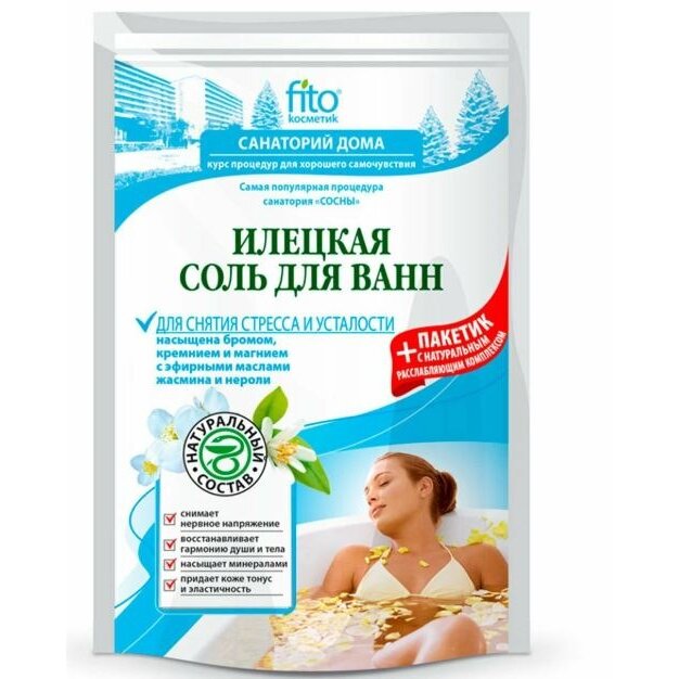 Соль для ванн Илецкая (против стресса, усталости) Санаторий дома 530 г