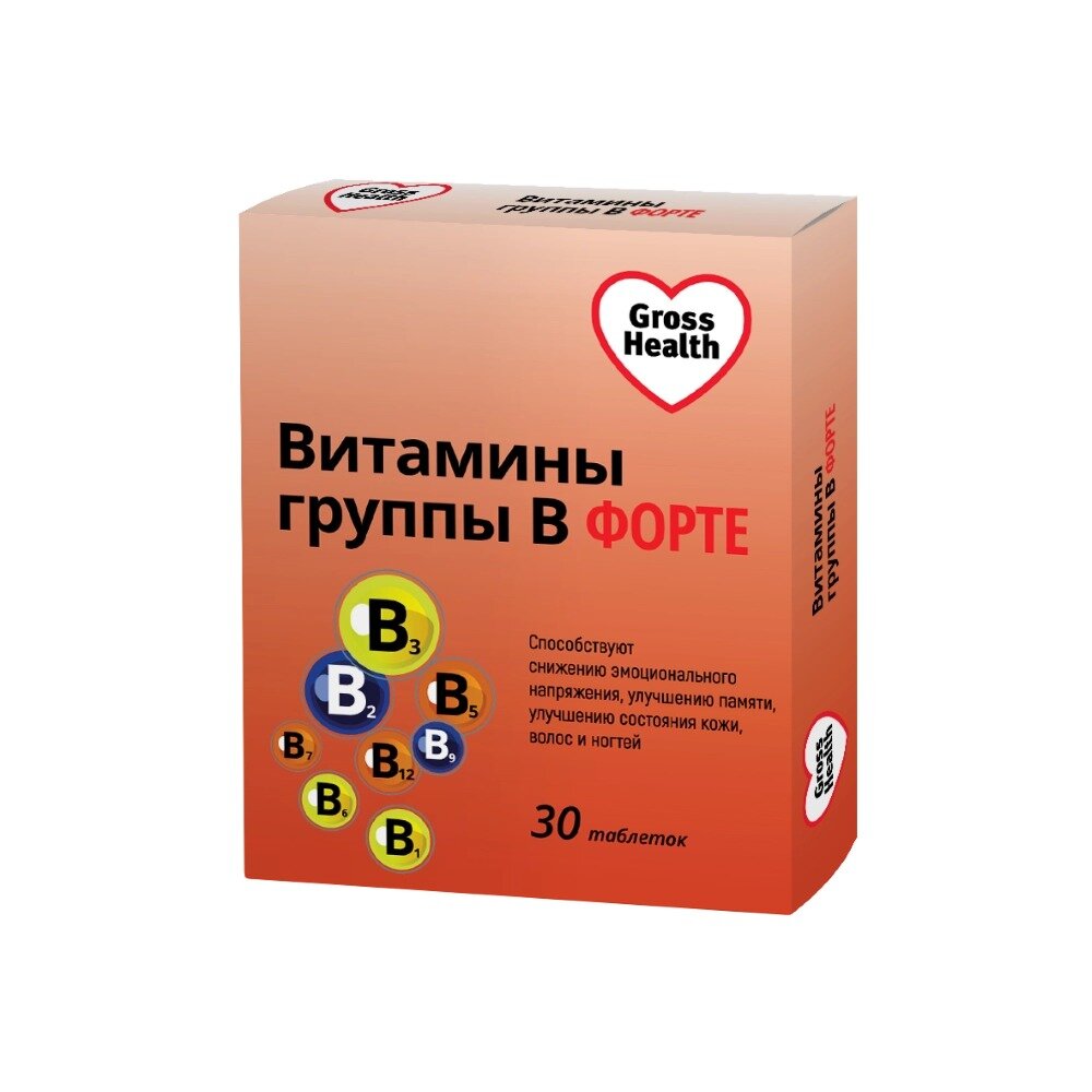 Витамины группы В Форте GrossHealth таблетки 30 шт.