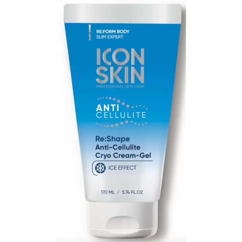 Крем-гель для тела Icon skin для похудения антицеллюлитный моделирующий  с кофеином с охлаждающим эффектом 170 мл