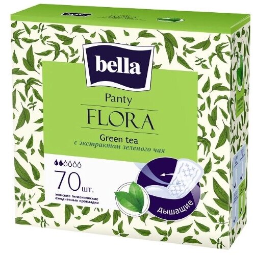 Белла Bella Прокладки Panty Flora Green tea гигиенические ежедневные с экстрак