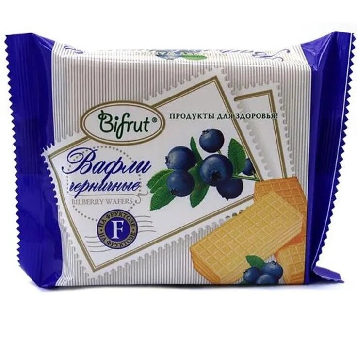 Bifrut Вафли черничные на фруктозе 60 г 1 шт.