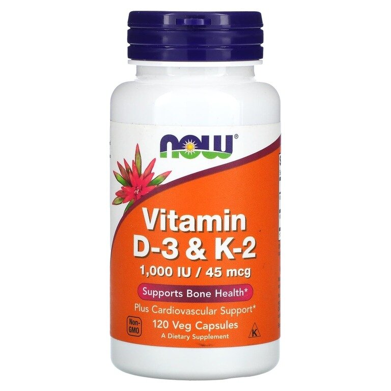 Витамины D3 и K2 NOW капсулы 120 шт.