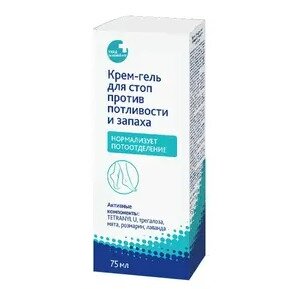 PL Крем-гель для стоп против потливости и запаха 75 мл