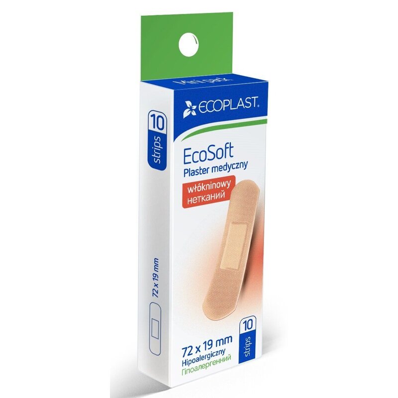 Пластырь Ecoplast медицинский нетканый ecosoft 72x19мм 10 шт.