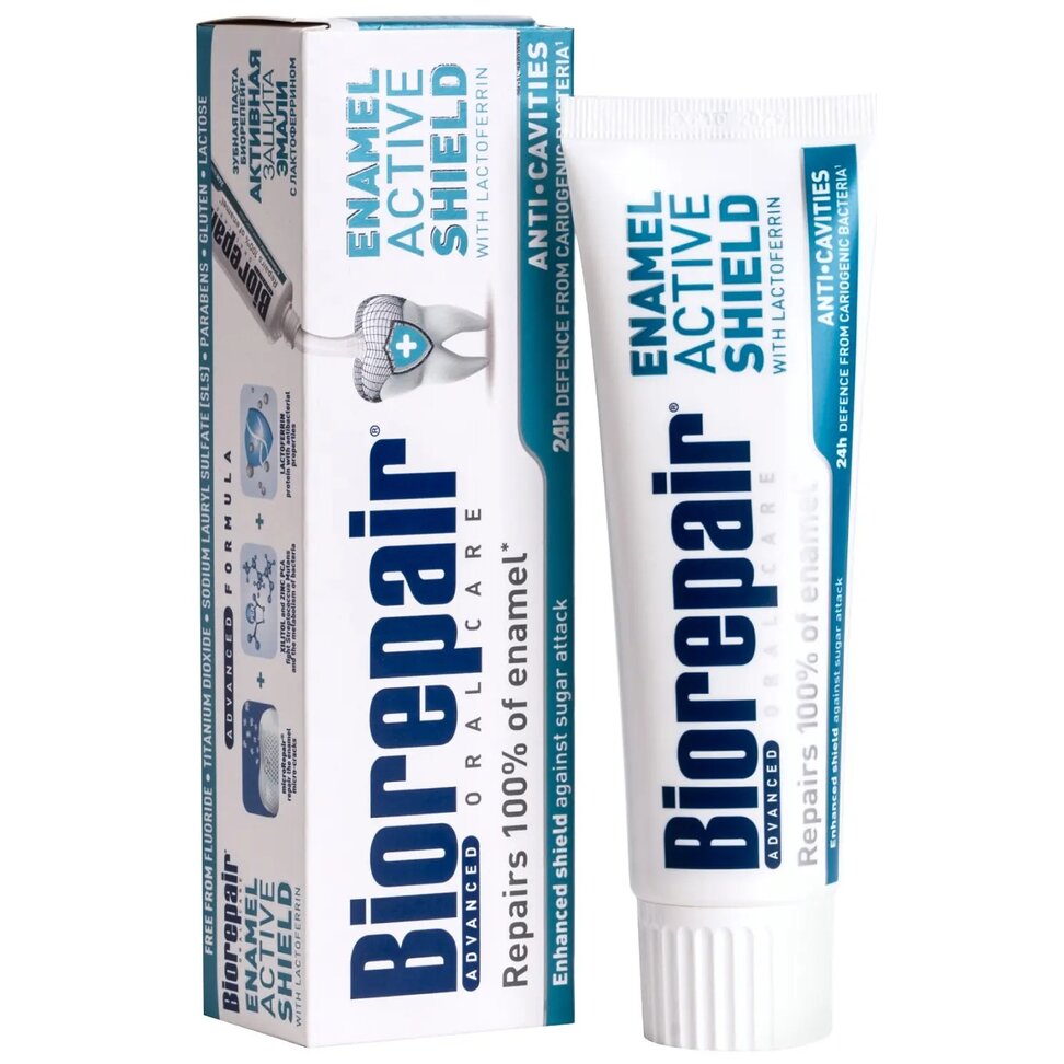 Зубная паста Biorepair PRO Active Shield Защита эмали зубов 75 мл