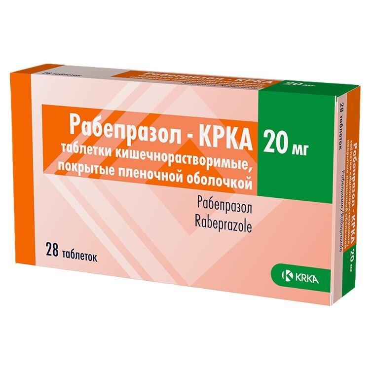 Рабепразол-КРКА таблетки 20 мг 28 шт.