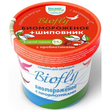 Биомороженое BioFly Шиповник с пробиотиками 45 г