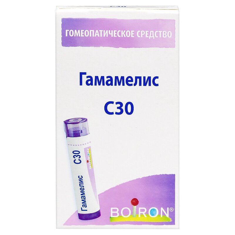 Гамамелис С30 гранулы гомеопатические 4 г