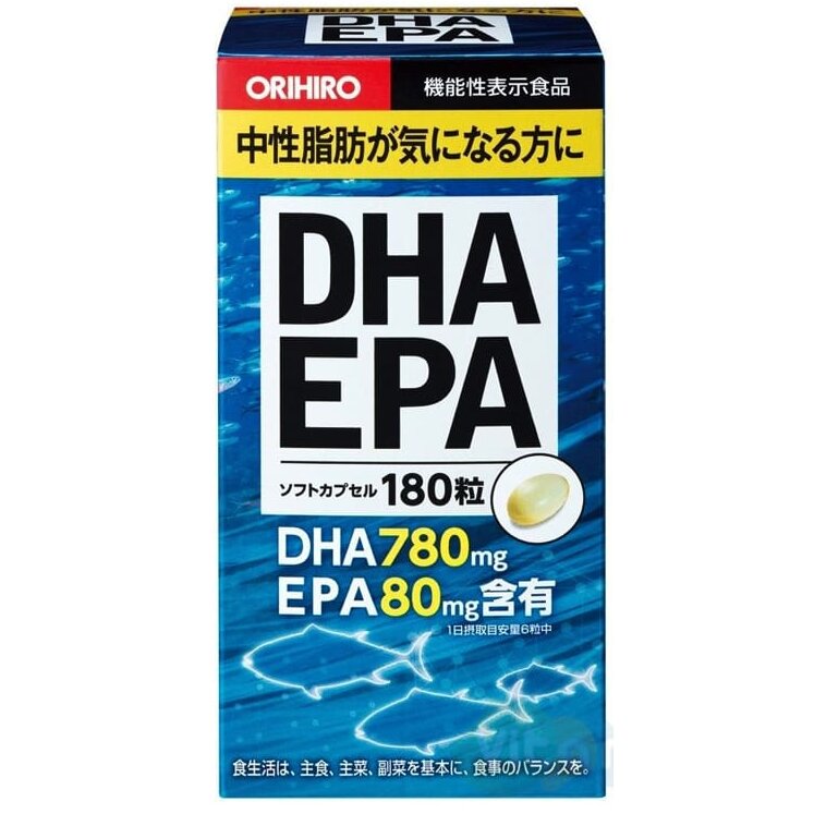 Orihiro ДГК и ЭПК с витамином Е капсулы 180 шт.