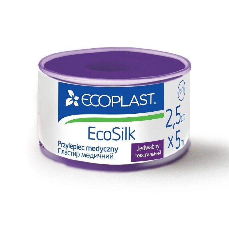 Пластырь Ecoplast медицинский фиксирующий текстильный ecosilk 2.5x500см