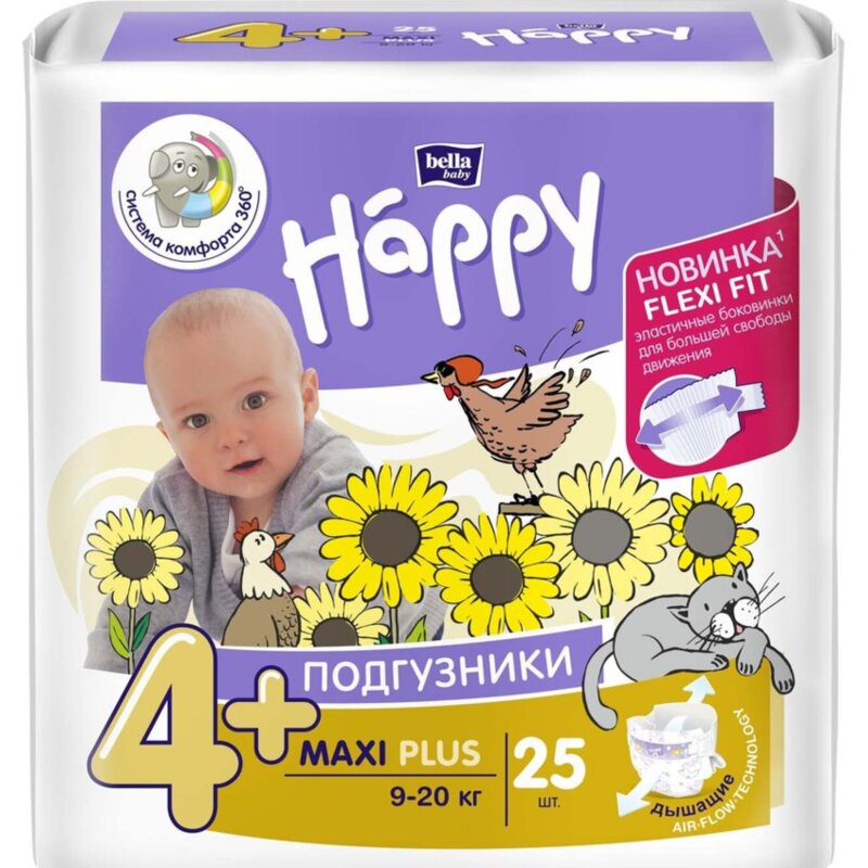 Подгузники детские Bella Baby Happy Maxi 9-20 кг 25 шт.