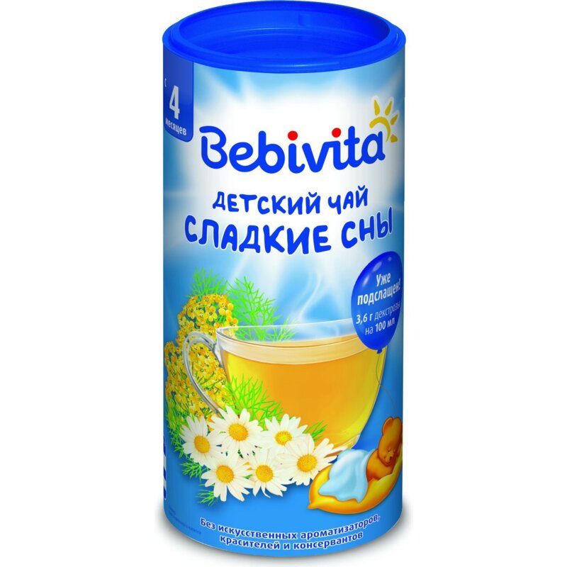 Детский чай гранулированный Bebivita Сладкие сны 200 г
