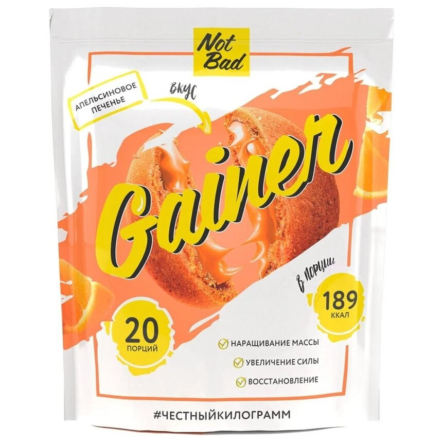 Гейнер NotBad Gainer вкус апельсиновое печенье 1 000 г 1 шт.