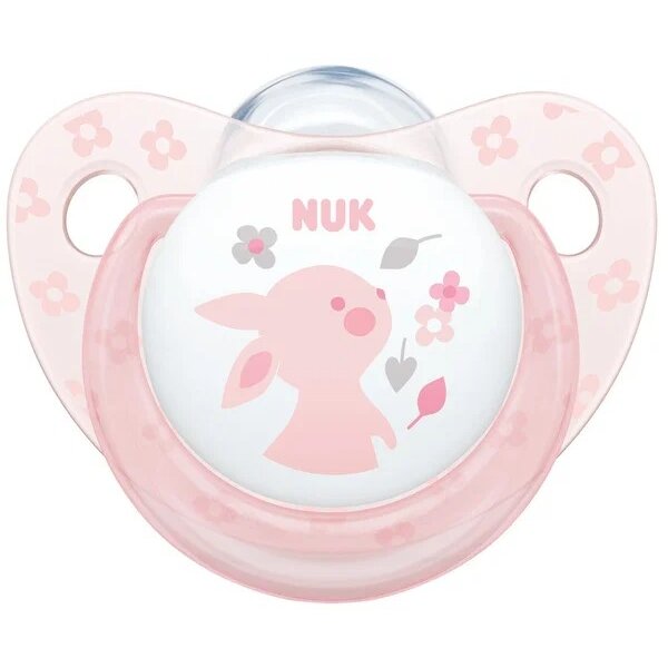 Соска-пустышка латексная ортодонтическая Nuk baby rose кролик 6-18 мес. р.2 1 шт.