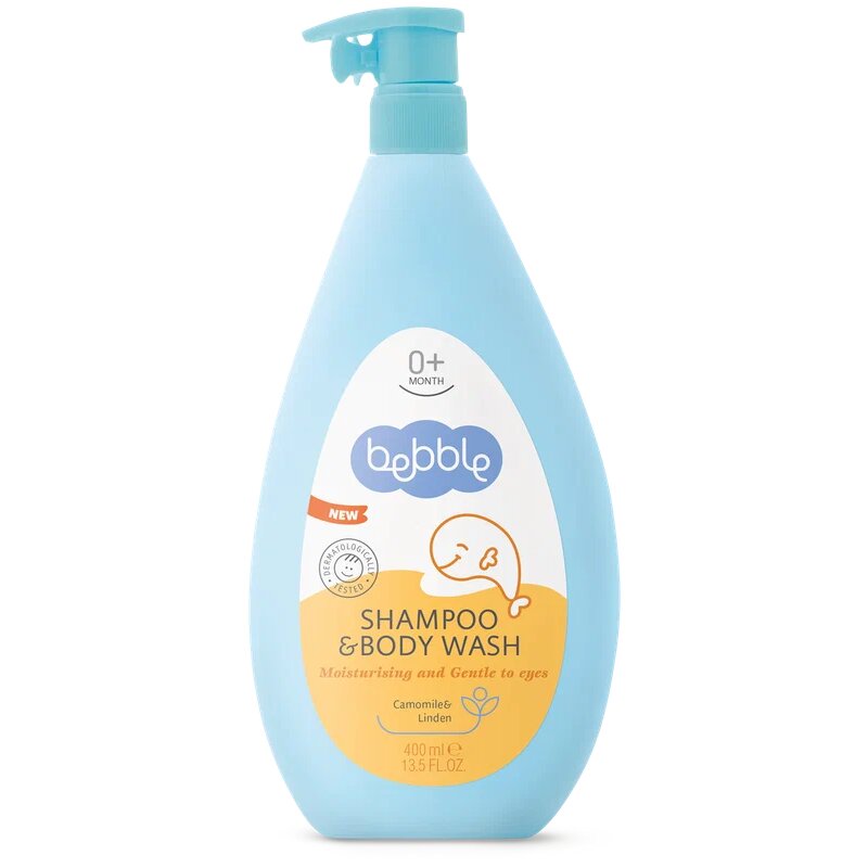 Bebble шампунь детский для волос и тела 400мл shampoo &amp; body wash с ромашкой и липой