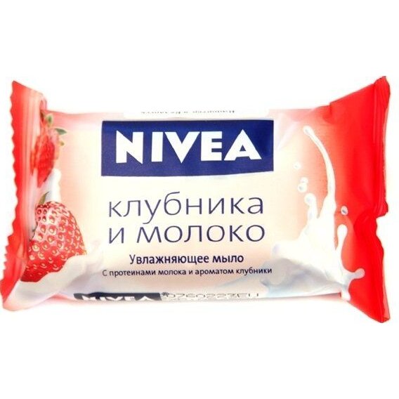 Мыло-уход Nivea Клубника и молоко 90 г