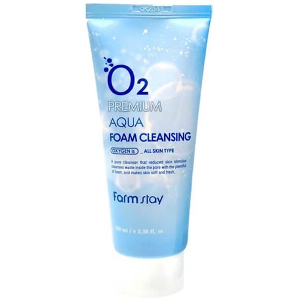 Пенка FarmStay O2 Premium Aqua Foam Cleansing для умывания кислородная 100 мл
