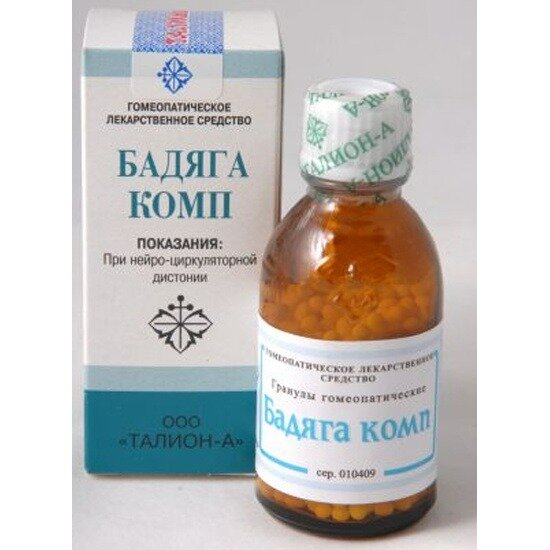 Бадяга комп гранулы гомеопатические 20 г