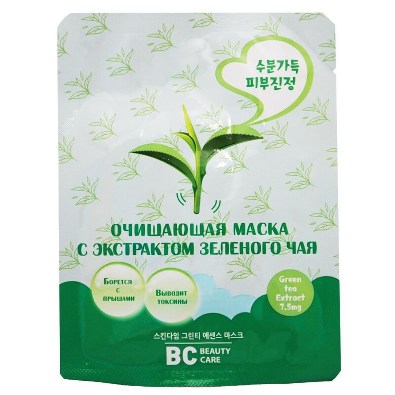Маска БиСи Beauty Care для лица Очищающая (зеленый чай) 1 шт.