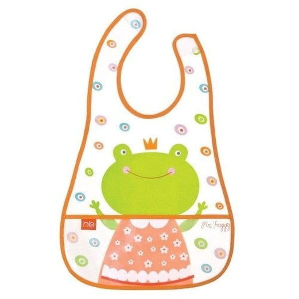 Нагрудник Happy Baby на липучке Waterproof Baby Bib Mint Pigs арт. 16005