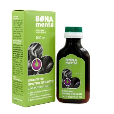 Шампунь Bona Mente! против перхоти с кетоконазолом 100 мл