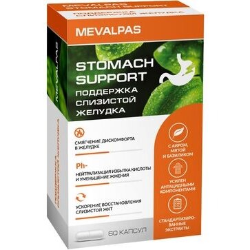Mevalpas Stomach Support/ Мевалпас поддержка желудка капсулы 60 шт.