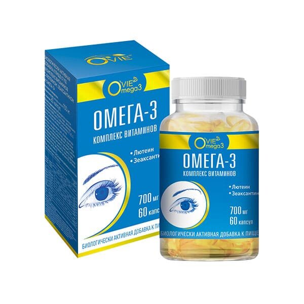 Комплекс Ovie Омега-3 с лютеином и зеаксантином капсулы 700 мг x60
