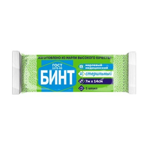 Бинт марлевый Фарм-Сфера Экстра медицинский стерильный (пл.36 мг/м2) 7 м х 14 см