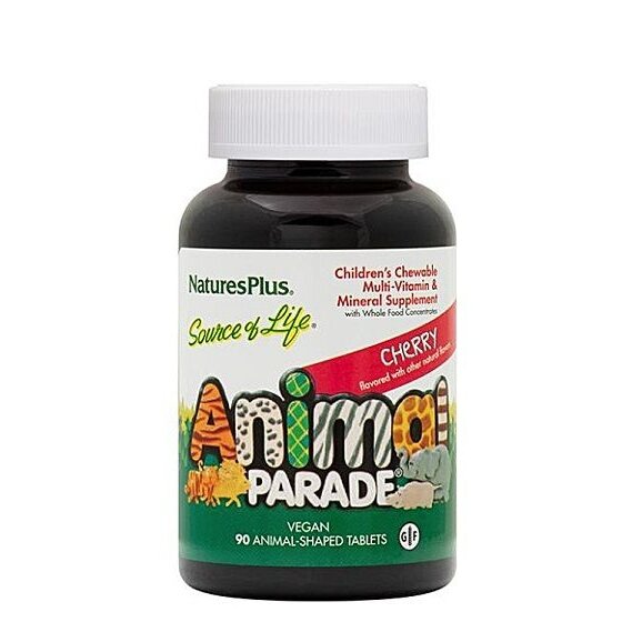 Источник жизни для детей вишня Animal parade таблетки жевательные 1550 мг 90 шт.