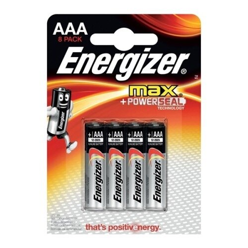 Energizer max батарейка алкалиновая lr03/e92 тип ааа 4 шт.