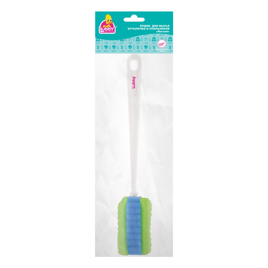 Ершик для бутылочек Лабби (Lubby) деликатный уход длиная ручка