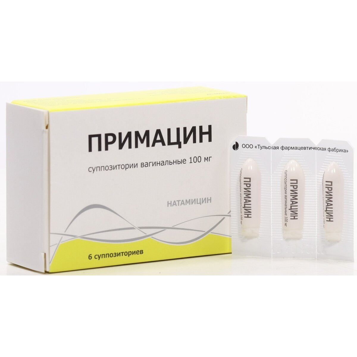 Примацин суппозитории вагинальные 100 мг 6 шт.