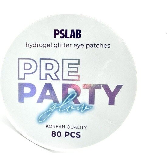 Глиттер-патчи PSLAB для интенсивного увлажнения pre party с гиалуроновой кислотой 80 шт.