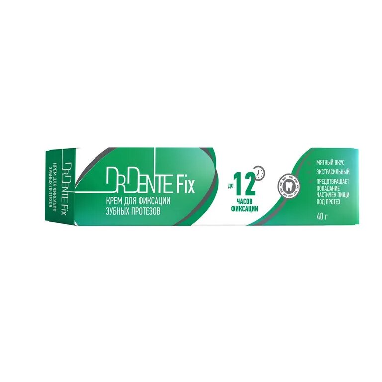 Dr.dente fix крем для фиксации зубных протезов экстрасильный 40мл мята