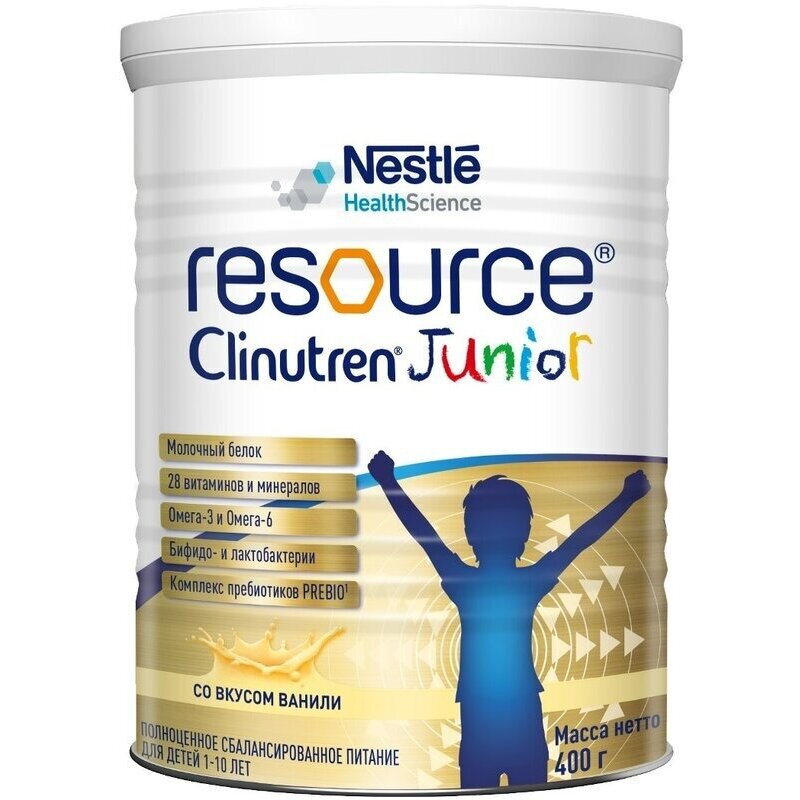 Питание Resource Clinutren Junior/Ресурс Клинутрен Юниор для детей 1-10 лет 400 г