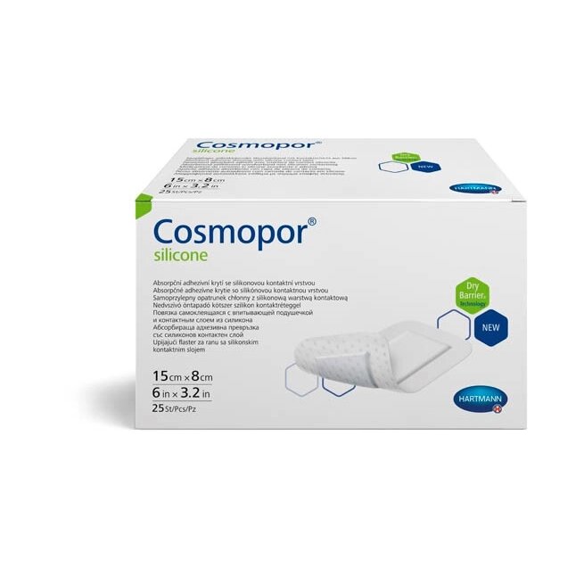 Повязка стерильная пластырная Hartmann cosmopor silicone 15смх8см 1 шт.