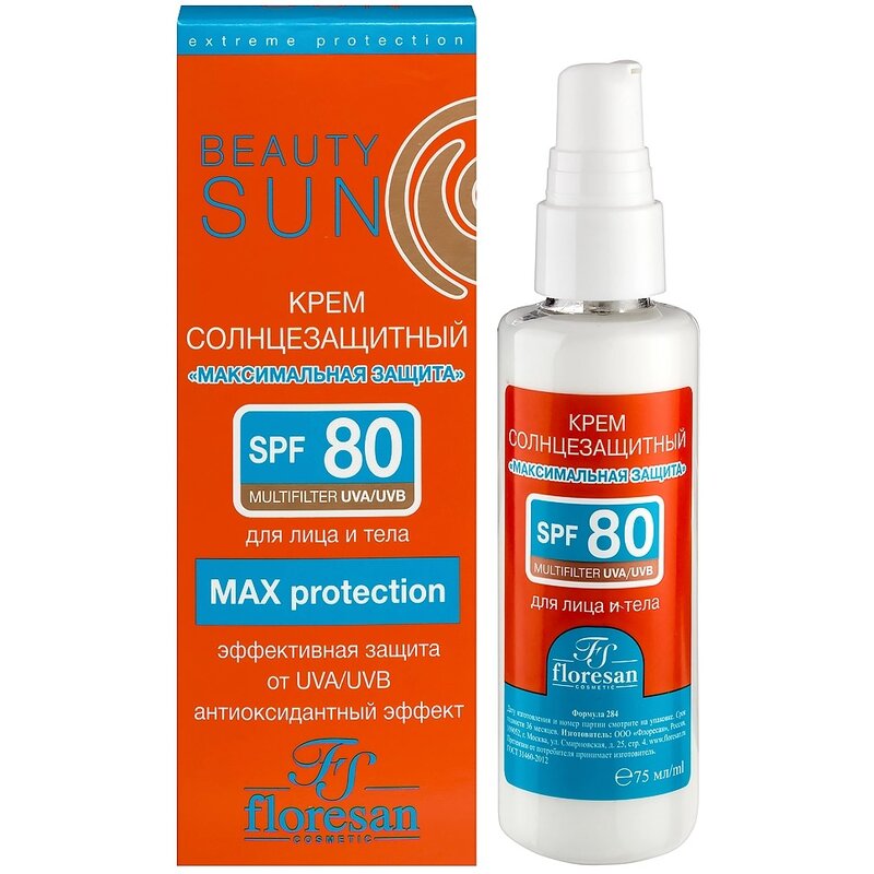 Солнцезащитный крем Флоресан (Floresan) Солнце SPF 80 75 мл