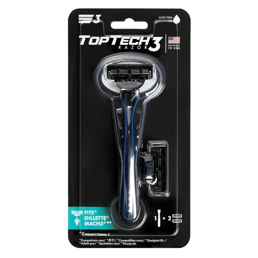 Бритва TopTech Real Man Professional 3 лезвия 2 кассеты