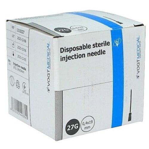 Игла инъекционная Vogt Medical 0,4х19 мм 27G 100 шт.