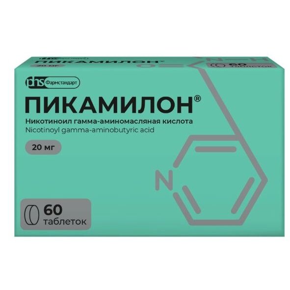 Пикамилон таблетки 20 мг 60