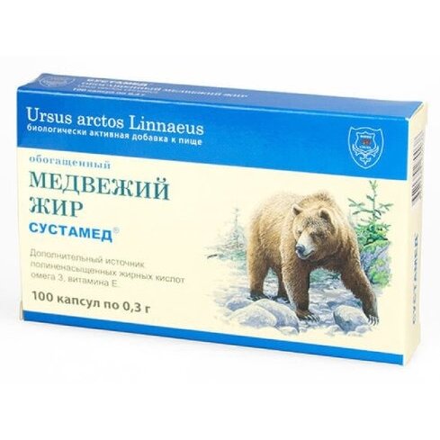 Медвежий жир Сустамед капсулы 0,3 г 100 шт.