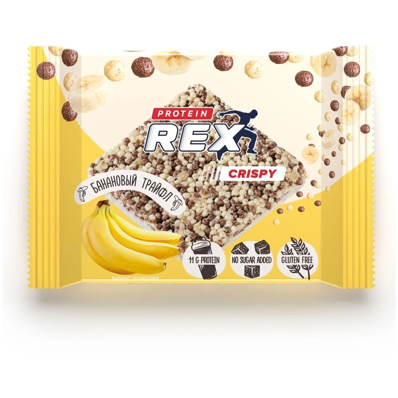 Хлебцы ProteinRex Crispy протеино-злаковые со вкусом банановый трайфл 55 г