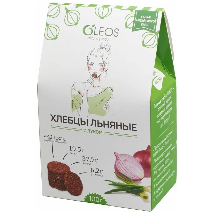 ХЛЕБЦЫ ОЛЕОС Льняные (лук) 100г