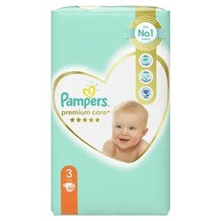 Подгузники Pampers Premium Care размер 3 4-9 кг 60 шт.