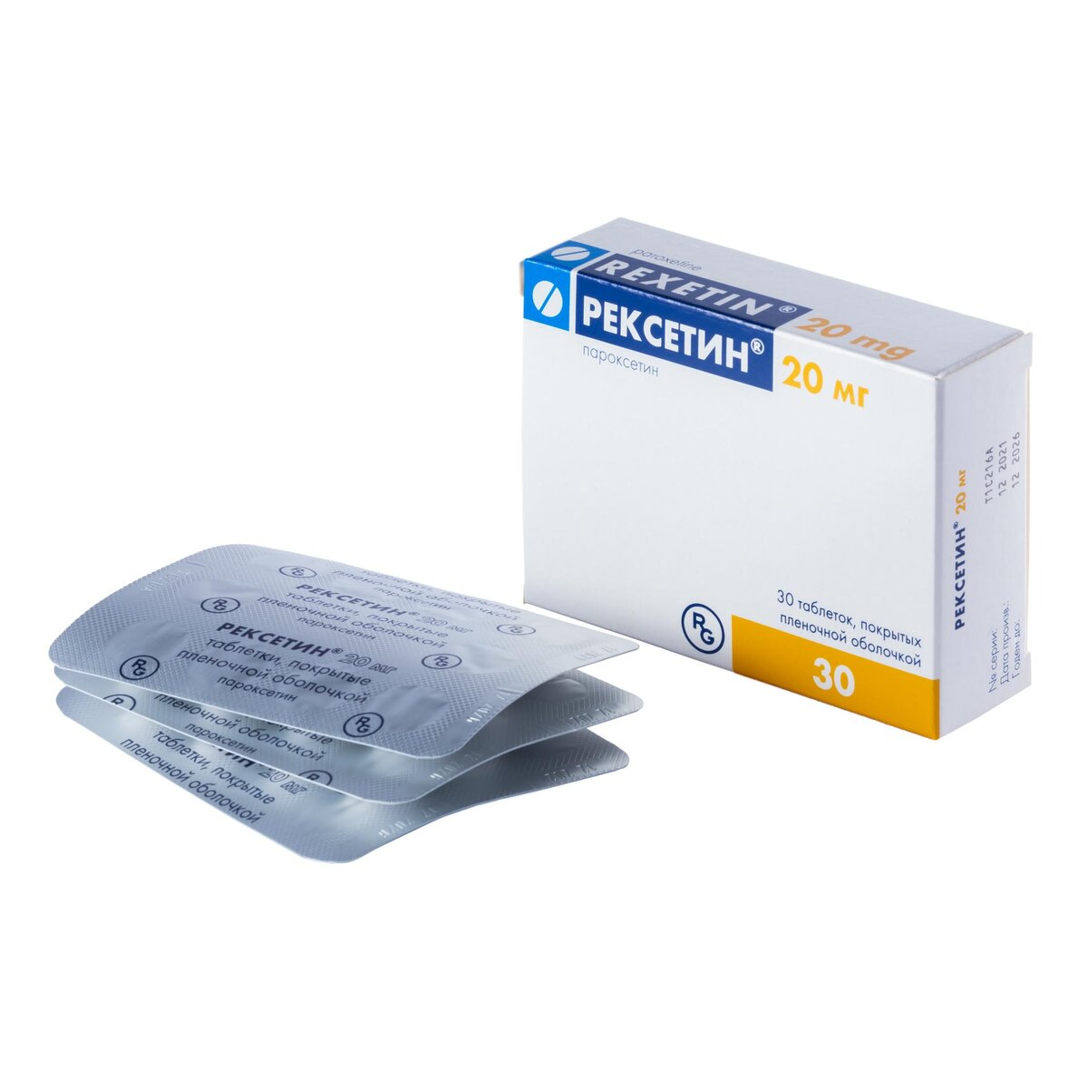 Рексетин таблетки 20 мг 30 шт.
