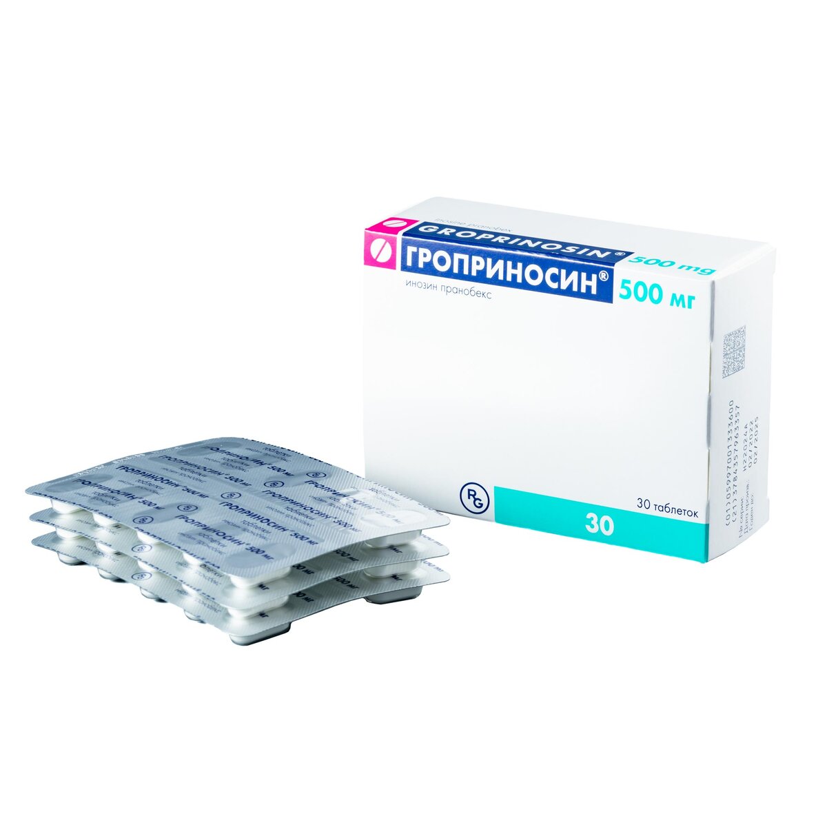 Гроприносин таблетки 500 мг 30 шт.