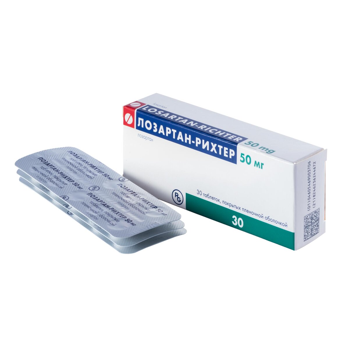 Лозартан-Рихтер таблетки 50 мг 30 шт.